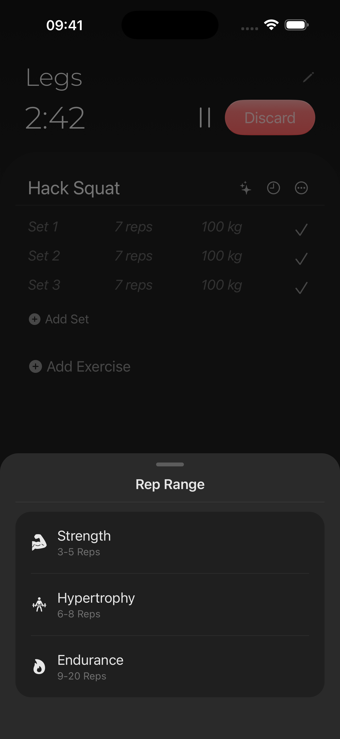 Smart workout suggestions